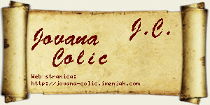 Jovana Čolić vizit kartica